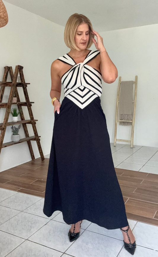 Twisted Hug Midi Dress